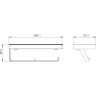 Двойной держатель для туалетной бумаги LEMARK GLASS LINE с полкой, хром/белое стекло 9721040