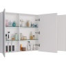 Шкаф зеркальный LEMARK UNIVERSAL 100х80 см 3-х дверный, цвет корпуса белый глянец LM100ZS-U
