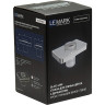 Стакан для зубных щеток LEMARK GLASS LINE с держателем хром/белое стекло 9731034