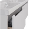 Тумба LEMARK BUNO MINI 125 см под 2 раковины, подвесная, 2 ящика, белый глянец LM05BM125T