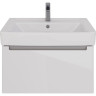 Тумба LEMARK BUNO MINI 80 см под раковину, подвесная, 1 ящик, белый глянец LM05BM80T